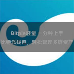 Bitpie轻量 一分钟上手比特派钱包，轻松管理多链资产