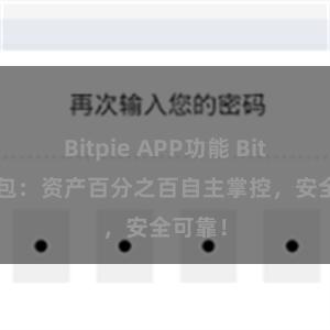 Bitpie APP功能 Bitpie钱包：资产百分之百自主掌控，安全可靠！