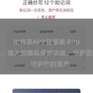 比特派APP轻量版 Bitpie钱包：强大的隐私保护功能，守护您的资产