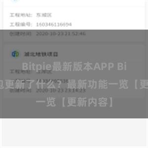 Bitpie最新版本APP Bitpie钱包更新了什么？最新功能一览【更新内容】