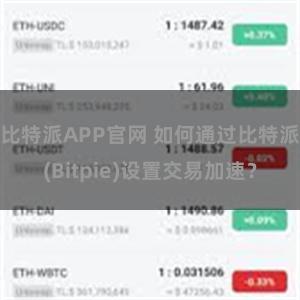 比特派APP官网 如何通过比特派(Bitpie)设置交易加速？