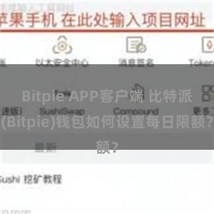 Bitpie APP客户端 比特派(Bitpie)钱包如何设置每日限额？