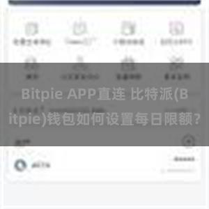 Bitpie APP直连 比特派(Bitpie)钱包如何设置每日限额？