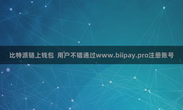 比特派链上钱包  用户不错通过www.biipay.pro注册账号