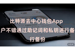 比特派去中心钱包App  用户不错通过助记词和私钥进行备份